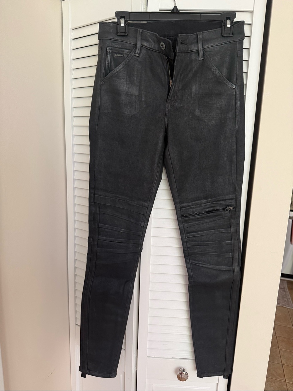 G-Star Women's Black Skinny Moto Jeans (stretch)